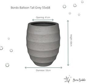 Pot Bordo Tall Balloon Grey