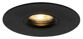 Set van 6 Moderne inbouwspot zwart 12 cm - Buco