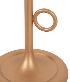 Buiten tafellamp goud incl. LED met touch dimmer oplaadbaar - Sjarel Design IP44 Buitenverlichting Lamp