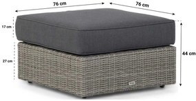 Hoek loungeset 5 personen Wicker Grijs  Garden Collections Oxford