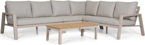 Hoek loungeset 6 personen Aluminium Zand/Beige  Lifestyle Garden Furniture Melone