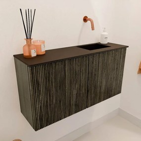 Mondiaz Joya 80cm toiletmeubel shadow met wastafel faye rechts zonder kraangat urban