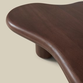 Walnoot Salontafel Organische Vorm - 116 X 89cm.