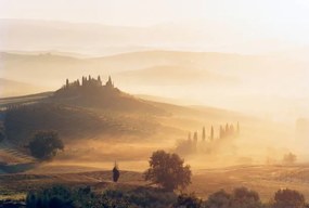 Foto Typical Tuscany landscape with farmhouse in, Gary Yeowell, (40 x 26.7 cm)