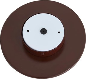 Retro wandlamp bruin met opaal rond 20cm IP44 - Lila