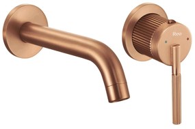 Inbouw wastafelkraan Rea Argon Brush Copper  + BOX