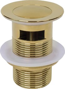 Mexen klep-klak stop klein rond met overloop, goud - 79925-50