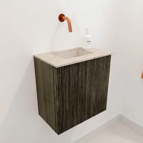 Mondiaz Joya DLux 40cm toiletmeubel shadow met wastafel faye midden zonder kraangat frappe