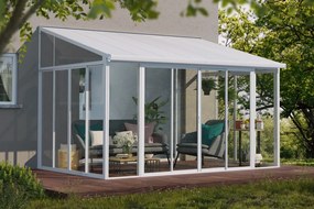 Tuinkamer Veranda Sanremo Palram - Canopia 3 x 4,25 m wit