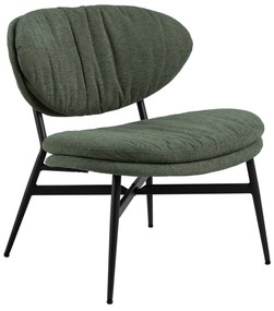 SOPHIA Groen (stof Apia 352)/zwart onderstel - RELAXFAUTEUIL STOEL VOOR DE WOONKAMER/HET KANTOOR MET BEKLEDING