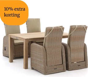 + 10% kassakorting | Diningset Intenso | 4 personen | Tuinset teakhout | 5-delig | Kees Smit Tuinmeubelen