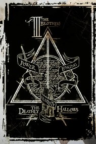 Kunstafdruk Harry Potter - Deathly Hallows Graphic