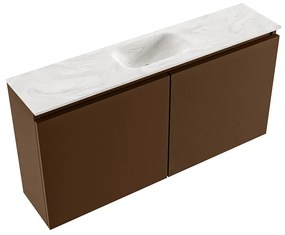 Mondiaz Ture DLux toiletmeubel 100cm rust met wastafel ostra midden met kraangat