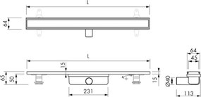 Easy Drain Compact Douchegoot 70x6,4x6,5 cm RVS