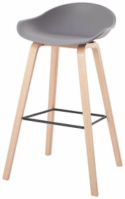 House of Rebels Barkruk - Romeo - 73 cm - Grijs - Hout - House of Rebels