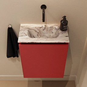 Mondiaz Ture DLux toiletmeubel 40cm fire met wastafel glace midden zonder kraangat