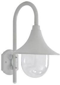 vidaXL Tuin wandlamp E27 42 cm aluminium wit