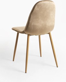 Set 4 Teok Fluwelen Stoelen