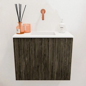 Mondiaz Joya 50cm toiletmeubel shadow met wastafel faye midden zonder kraangat talc