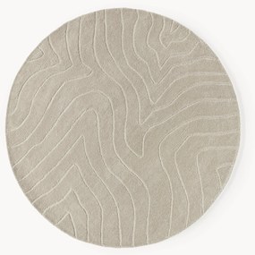 Rond handgetuft wollen vloerkleed Aaron