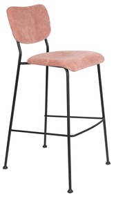 Zuiver Benson Hoge Barkruk Stof Roze