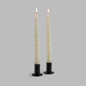 Set van 2 kaarsen in de vorm van een kerstboom, van was, CASPAR