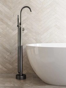 Saniclear Iron Curved Pro vrijstaande badkraan verouderd ijzer - gunmetal