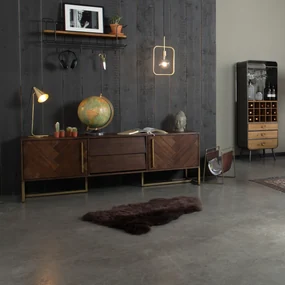 Dutchbone Class Tv-meubel Visgraat Acacia Hout - 180x45x60cm.