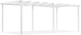 Barbados 3 x 6 m wit Garden Point metalen terras pergola frame