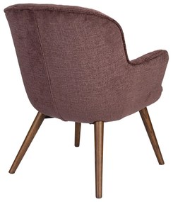 Dutchbone Lenn Retro Fauteuil Paars Fluweel