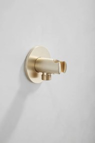 Saniclear Plus inbouw regendouche met inbouw douchekop 30x30cm geborsteld messing - mat goud