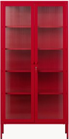 Metalen vitrinekast The Collector met gefacetteerd glas