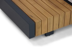 Hoek loungeset 6 personen Aluminium/teak Grijs  Santika Furniture Santika