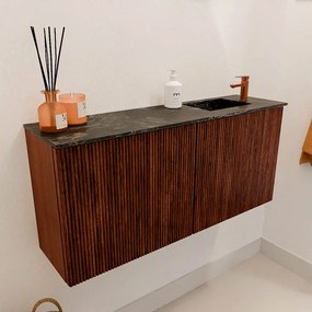 Mondiaz Joya DLux 90cm toiletmeubel ruby met wastafel faye rechts 1 kraangat lava