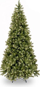 Bayberry kunstkerstboom smal - 183 cm - groen - Diameter 97 cm - 764 tips - 350 ledlampjes - metalen voet