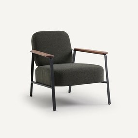 Stalen metalen fauteuil met gevlochten gemêleerde stof, Abraxas