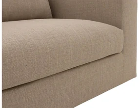 Goossens Excellent Bank Gs-1505 Met Chaise Longue bruin, stof, 2,5-zits, elegant chic met chaise longue links