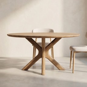 Eleonora Tycho Kruispotige Eettafel Eiken - 150 X 150cm.