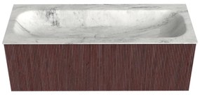 Mondiaz Kurve-dlux 120cm badmeubel ruby met 1 lade en wastafel big large midden zonder kraangat opalo