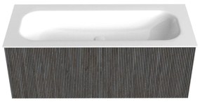 Mondiaz Kurve 110cm badmeubel shadow met 1 lade en wastafel big medium midden zonder kraangat
