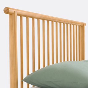 Bed in massief dennenhout met lattenbodem, Mora