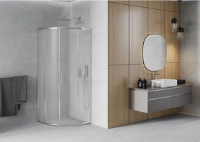Mexen Rio halve ronde douchecabine 70 x 70 cm, matglas, chroom - 863-070-070-01-30