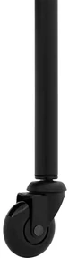Goossens Excellent Eetkamerstoel Leogang bruin leer met armleuning en met wielenZwart skater wiel met zwarte kap, elegant chic