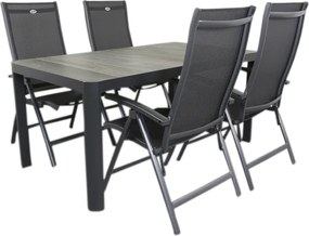 Hartman Salvatore/Queens 160x90 cm. verstelbare 4-persoons tuinset
