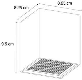 Design opbouwSpot / Opbouwspot / Plafondspot goud GU10 50mm - Qubo Honey Design GU10 vierkant Binnenverlichting Lamp