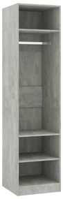vidaXL Kledingkast 50x50x200 cm bewerkt hout betongrijs
