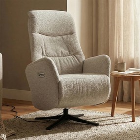 Elektrische Relaxfauteuil Creme Stof