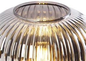 Smart tafellamp zwart met smoke glas incl. Wifi A60 - Karel