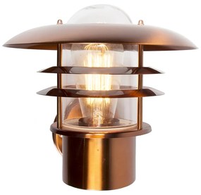 Vintage buitenwandlamp koper IP44 - Prato Retro, Art Deco E27 IP44 Buitenverlichting rond