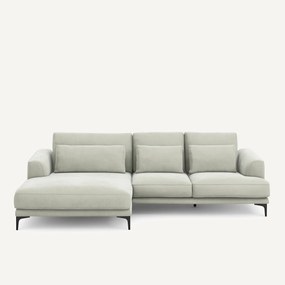 XL longchair links in stonewashed fluweel, MARSILE